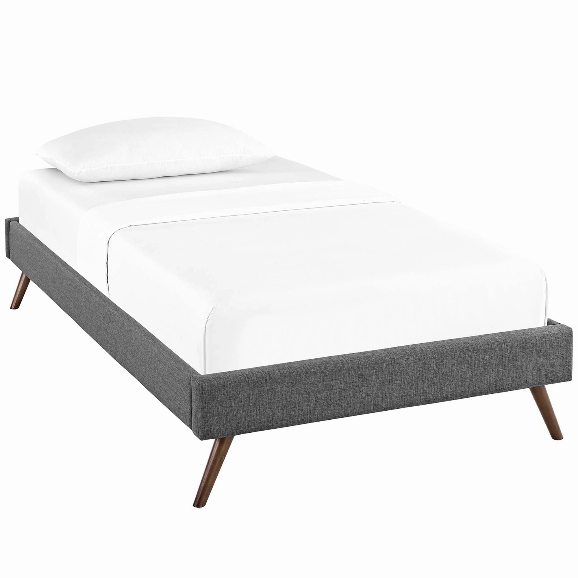 Loryn Fabric Bed Frame with Round Splayed Legs by Modway