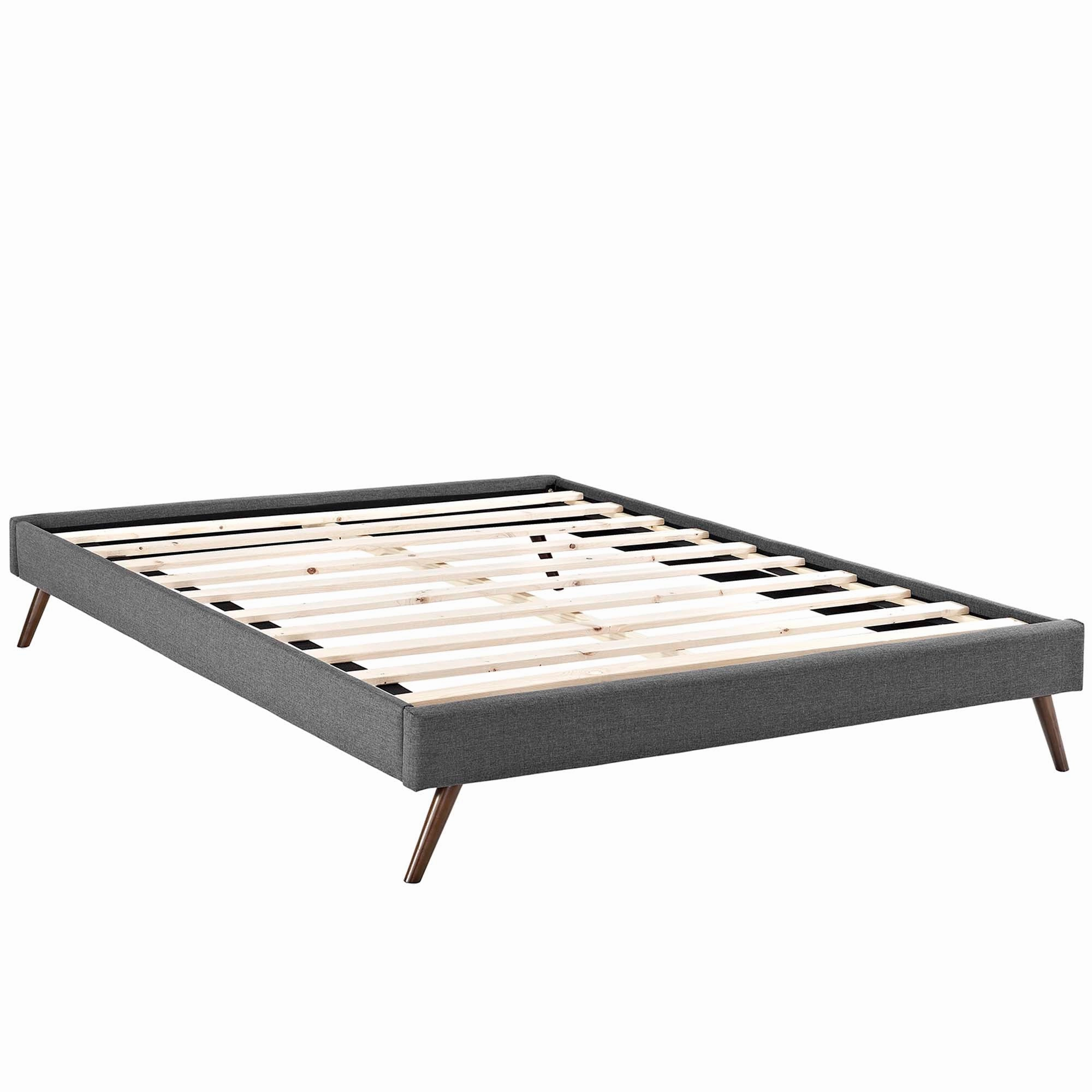 Loryn Fabric Bed Frame with Round Splayed Legs by Modway
