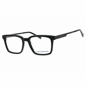 Lucky Brand Men's Eyeglasses - Black Acetate Square Shape Full Rim Frame | D408 0BLA
