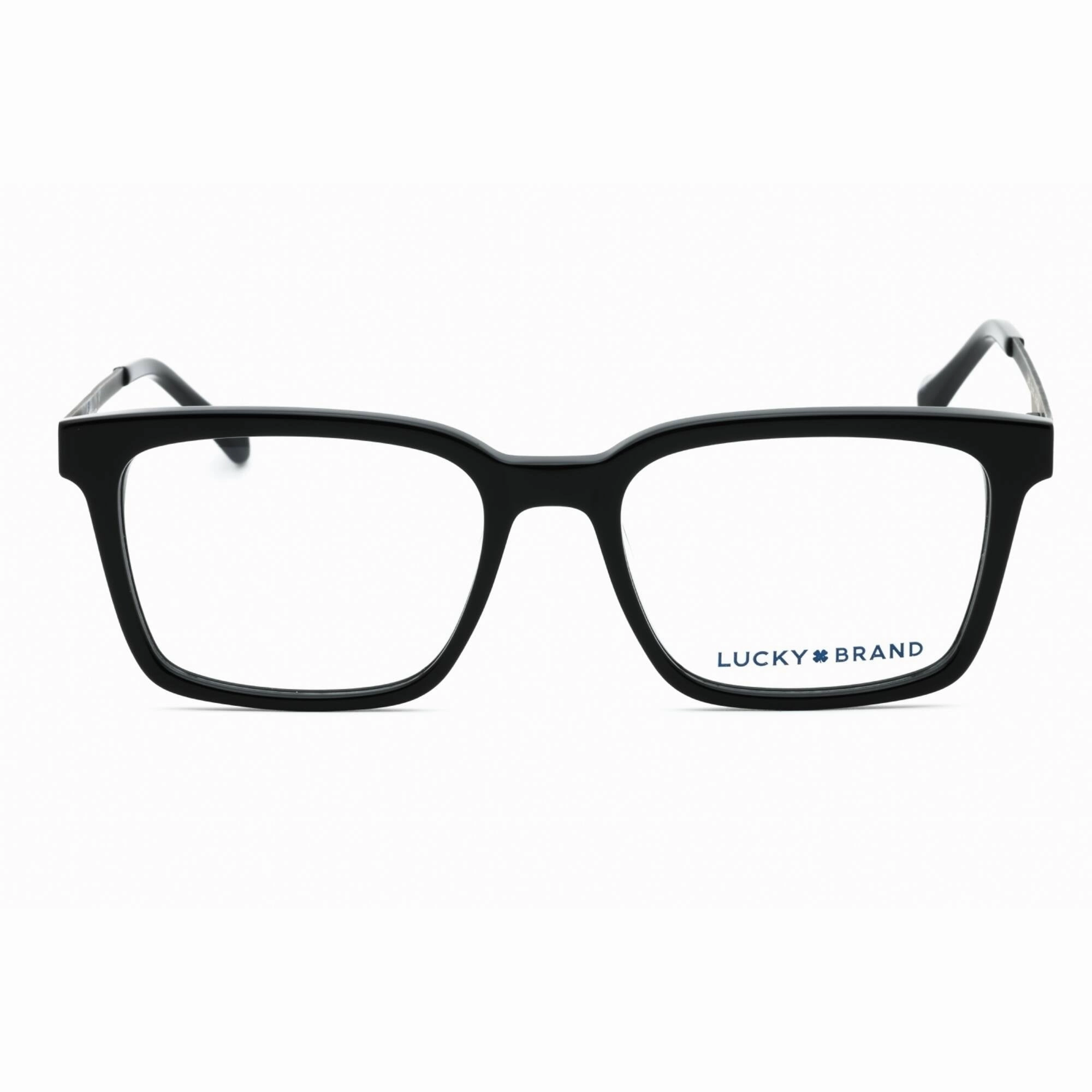 Lucky Brand Men's Eyeglasses - Black Acetate Square Shape Full Rim Frame | D408 0BLA
