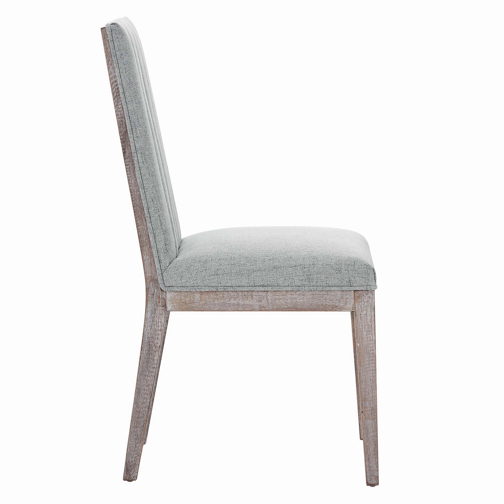 Maisonette French Vintage Tufted Fabric Dining Side Chairs Set of 2 by Modway