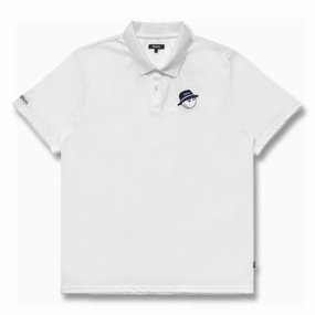 Malbon Cooper Core Golf Polo White - FW24 Men