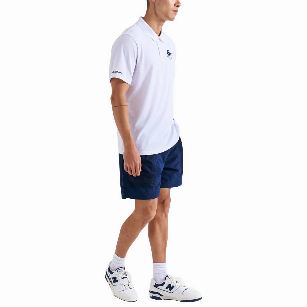 Malbon Cooper Core Golf Polo White - FW24 Men