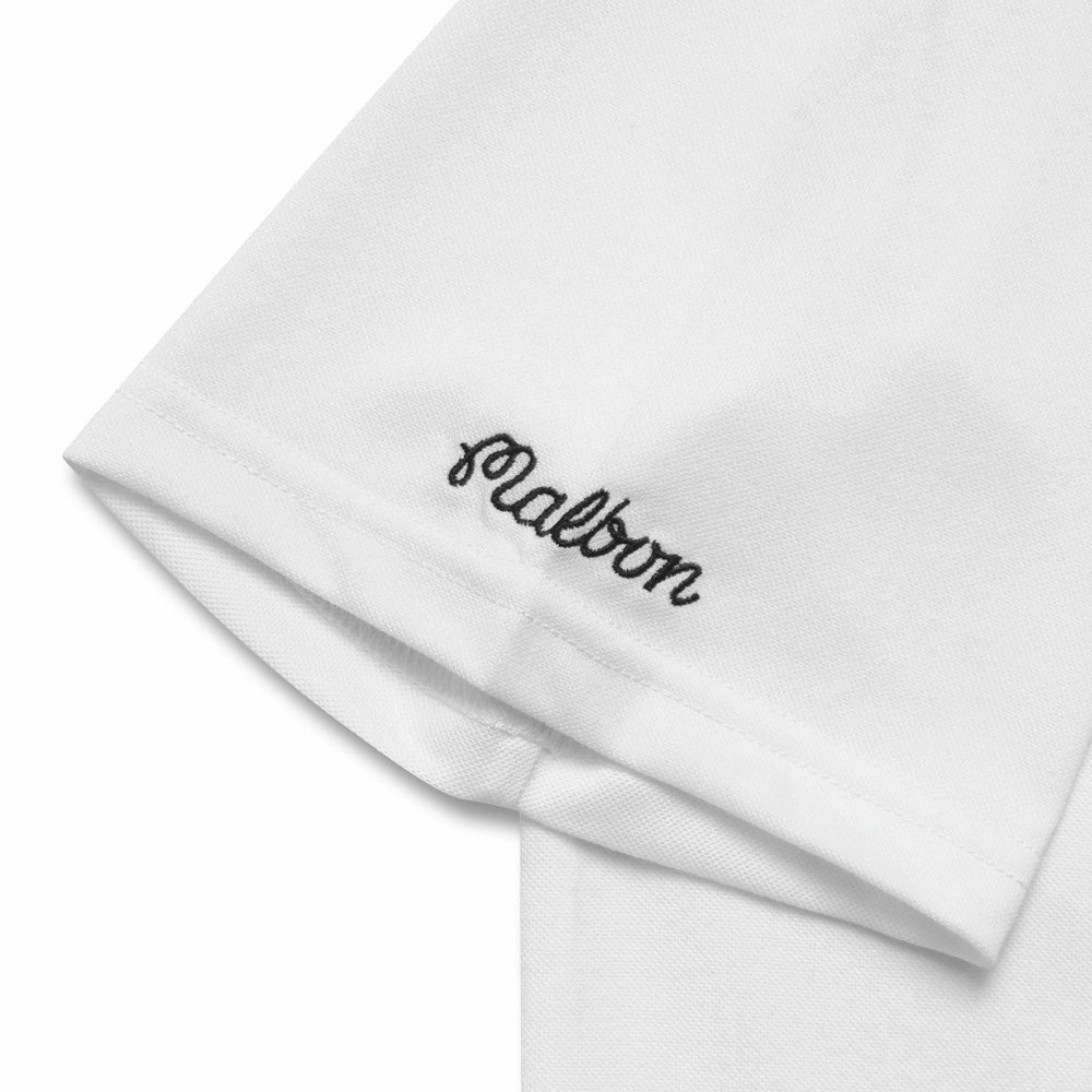 Malbon Cooper Core Golf Polo White - FW24 Men