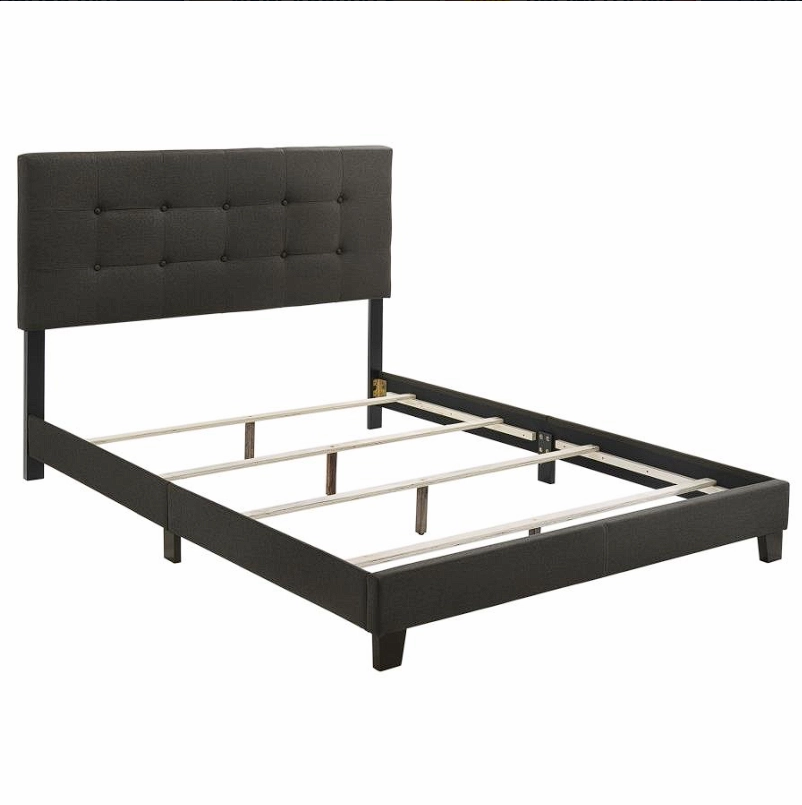Mapes Tufted Upholstered Queen Bed Charcoal