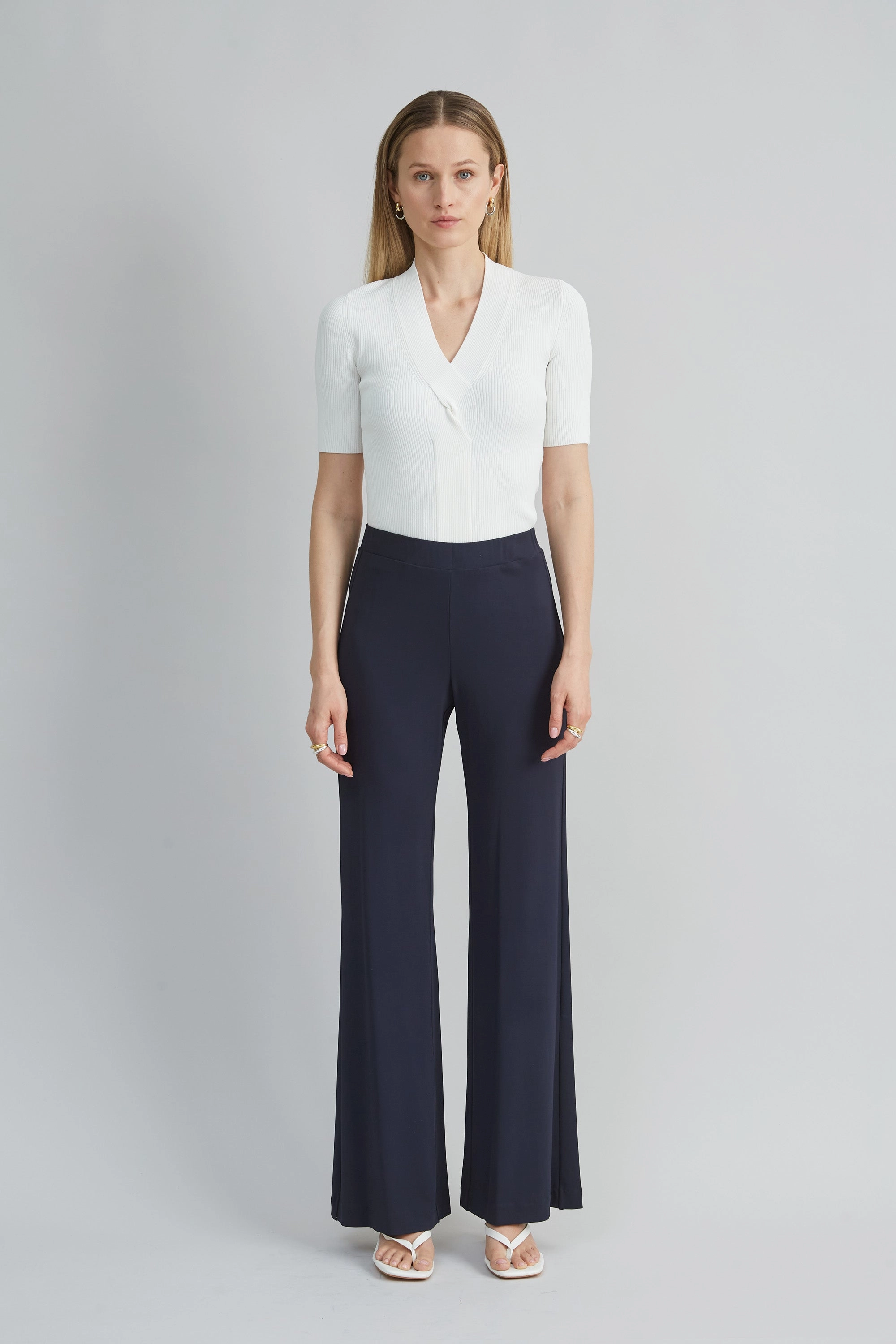 Matte Jersey Wide Leg Pant
