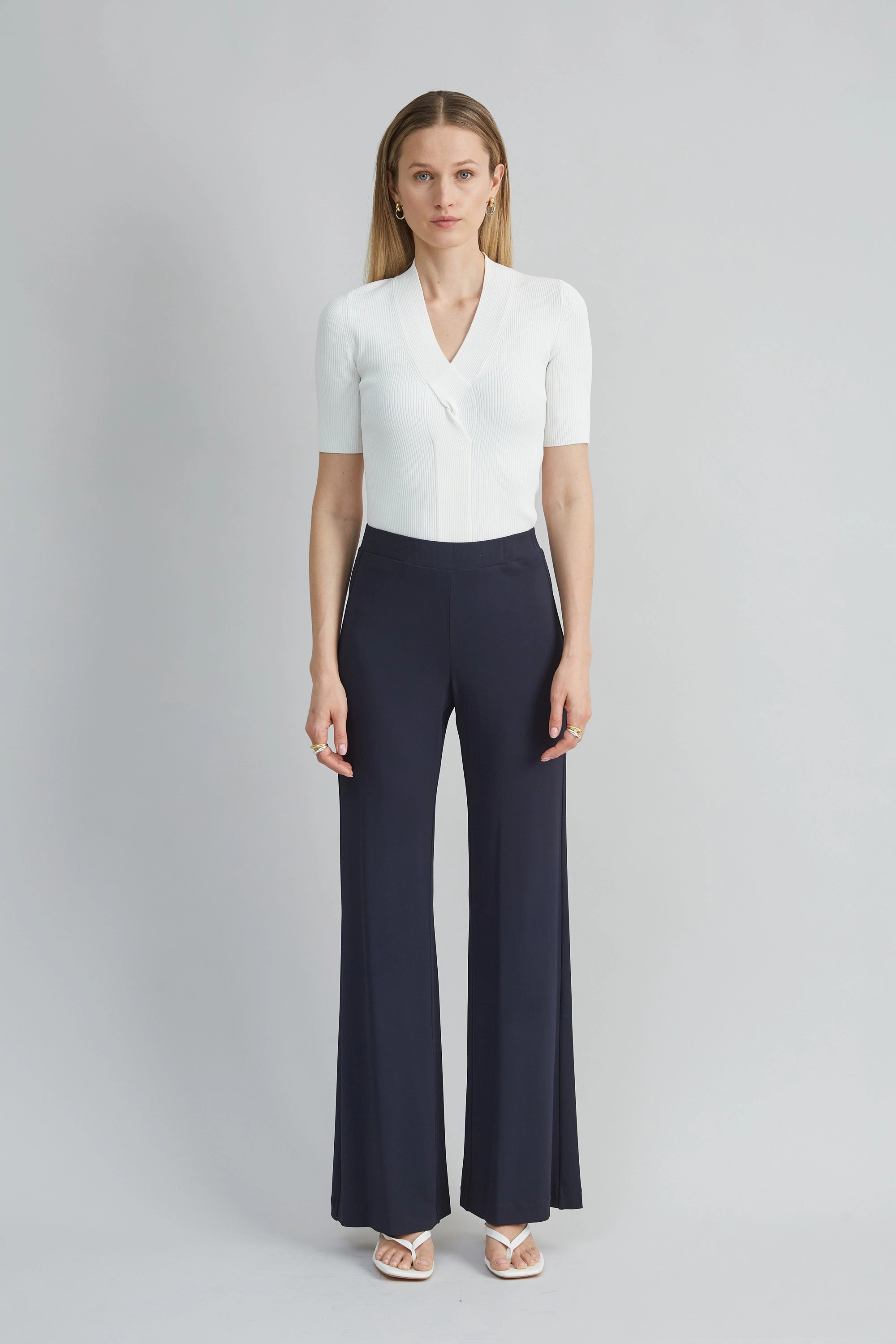 Matte Jersey Wide Leg Pant