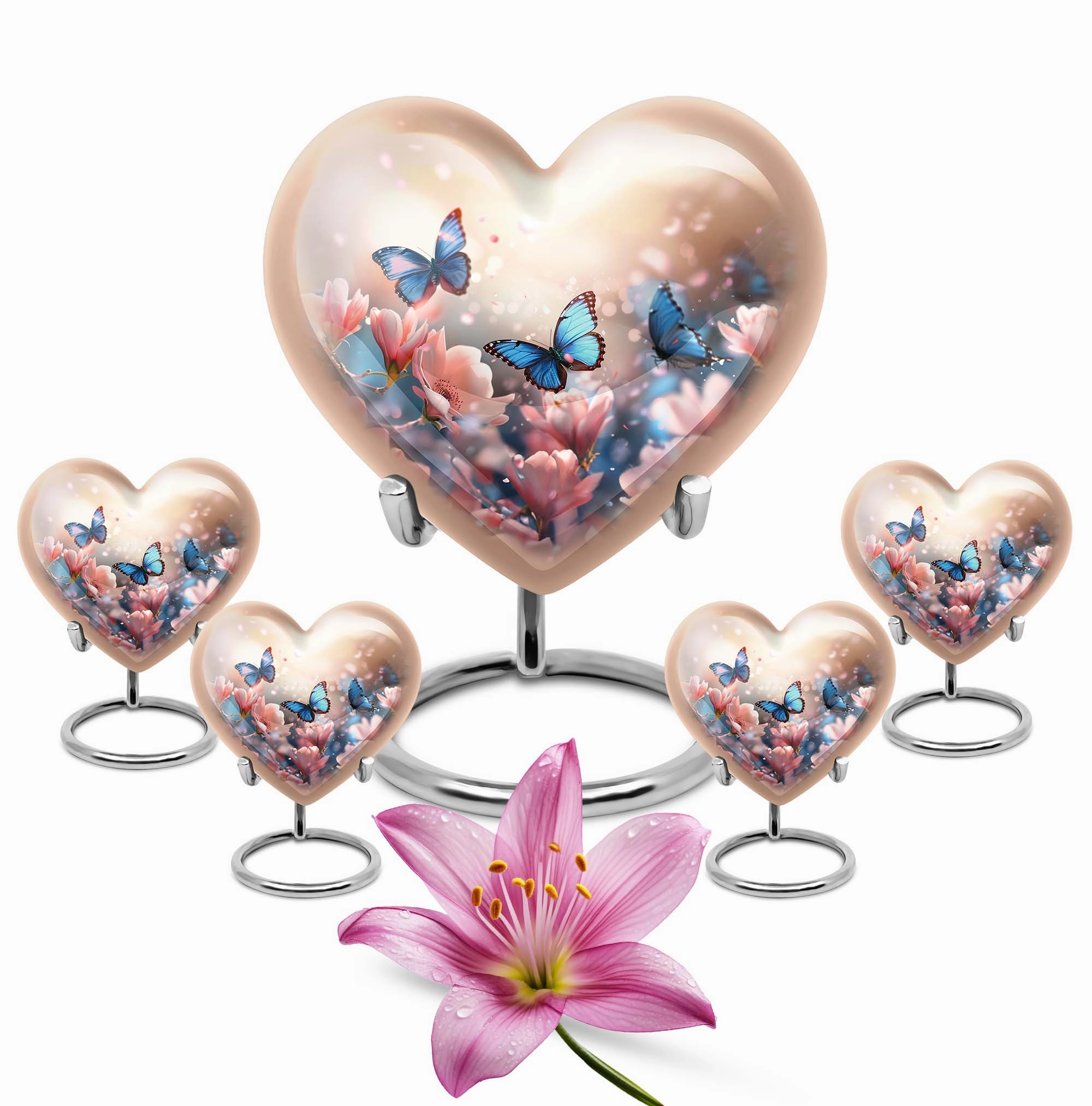 Men's Butterfly Silhouette Cremation Urn - Sentimental Farewell