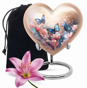 Men's Butterfly Silhouette Cremation Urn - Sentimental Farewell