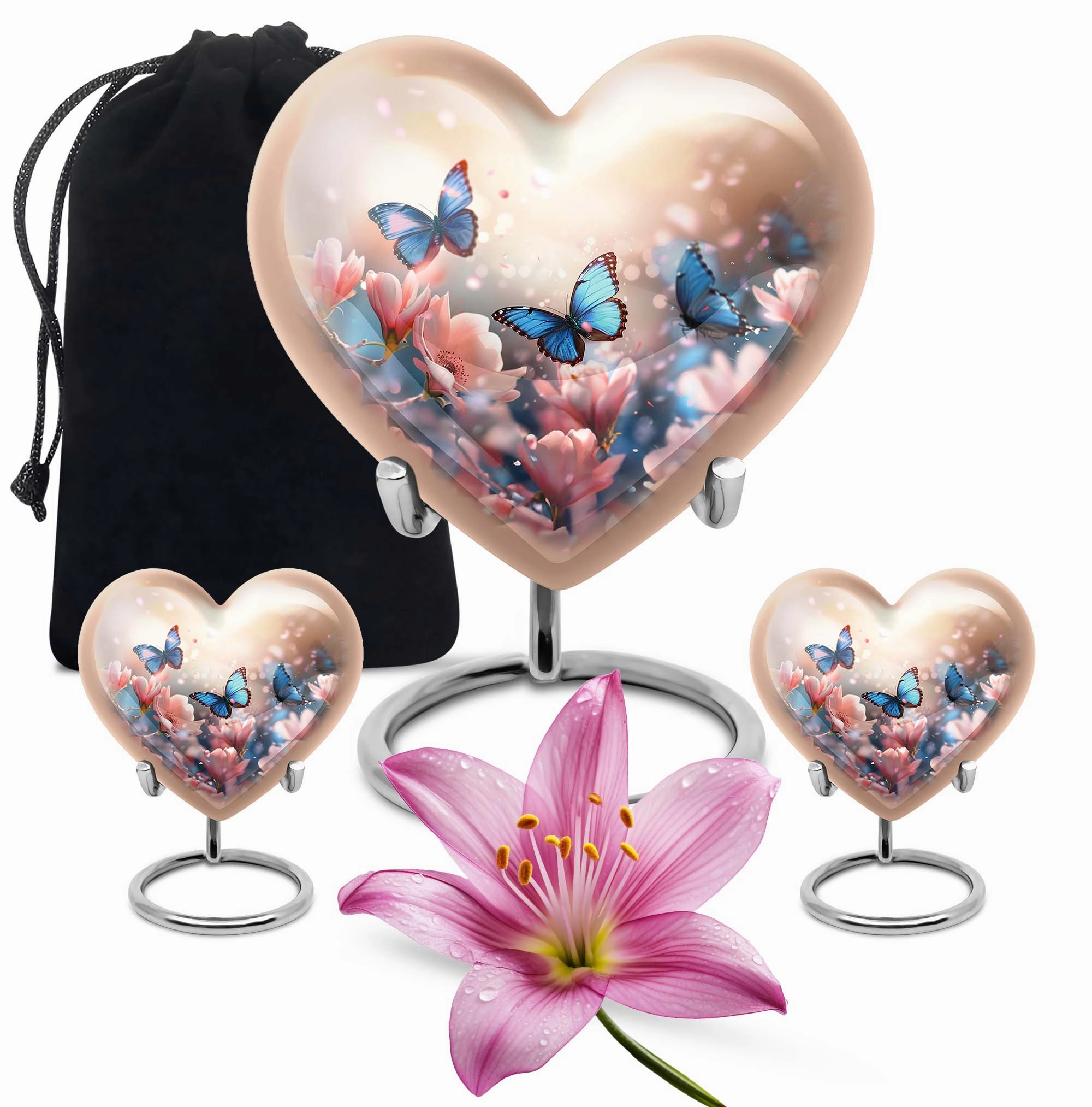 Men's Butterfly Silhouette Cremation Urn - Sentimental Farewell