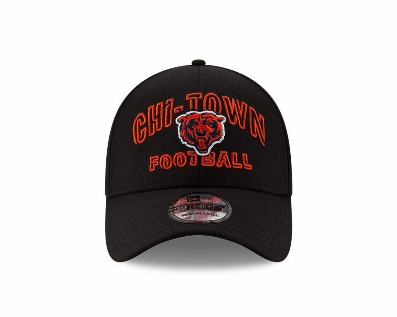 Men's Chicago Bears New Era 2020 NFL Draft Alternate Black 39THIRTY Flex Hat