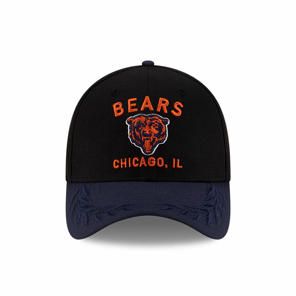 Men's Chicago Bears New Era 2025 NFL Draft Black 39THIRTY Flex Fit Hat