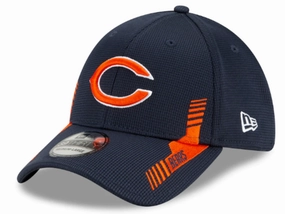 Men's Chicago Bears New Era Navy 2021 NFL Sideline Home C 39THIRTY Flex Hat