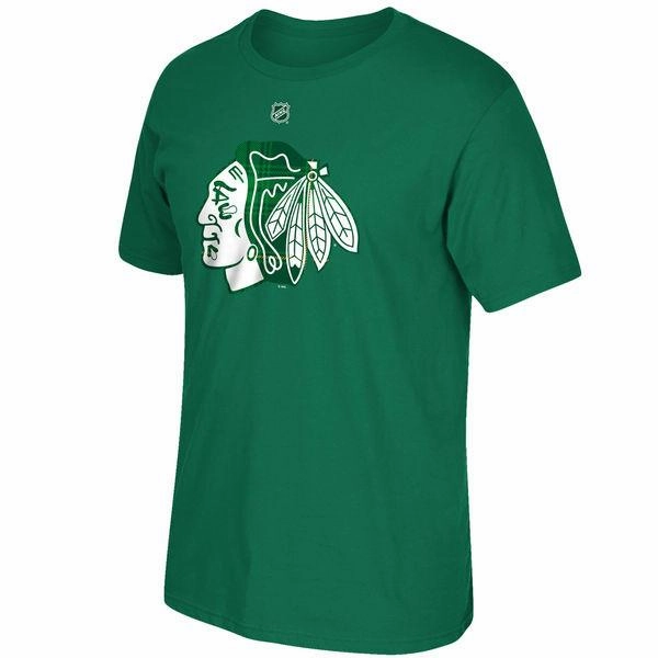 Men's Chicago Blackhawks Jonathan Toews Tartan Green St. Patricks's Name & Number T-Shirt