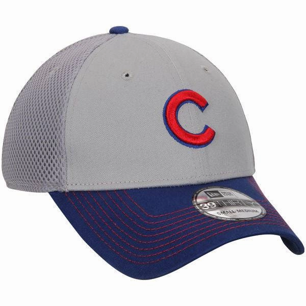 Men's Chicago Cubs New Era Gray Neo 39THIRTY Flex Hat