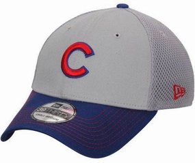 Men's Chicago Cubs New Era Gray Neo 39THIRTY Flex Hat