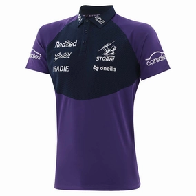 Men's NRL Melbourne Storm 2025 Media Polo Shirt
