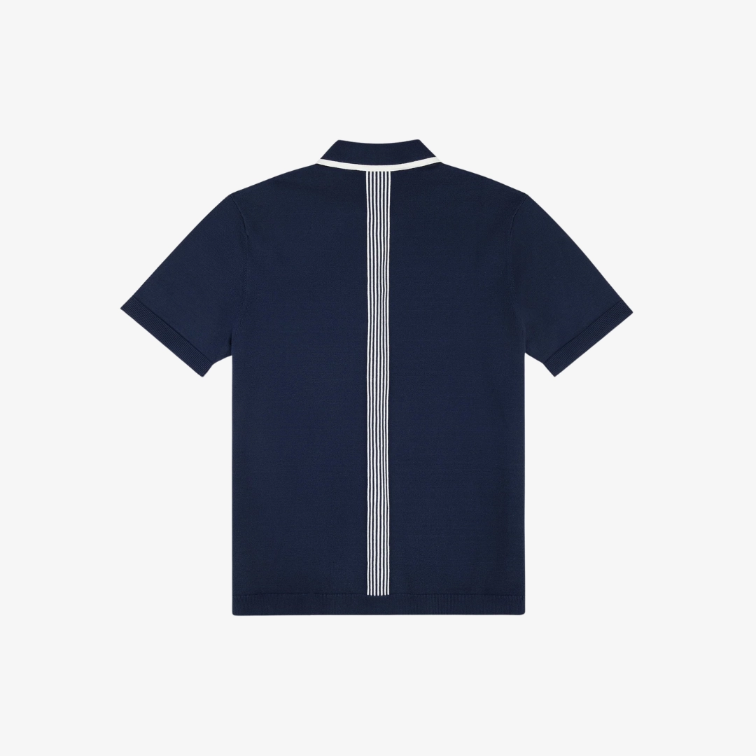 mens sergio tacchini enzo knit polo (martime blue)