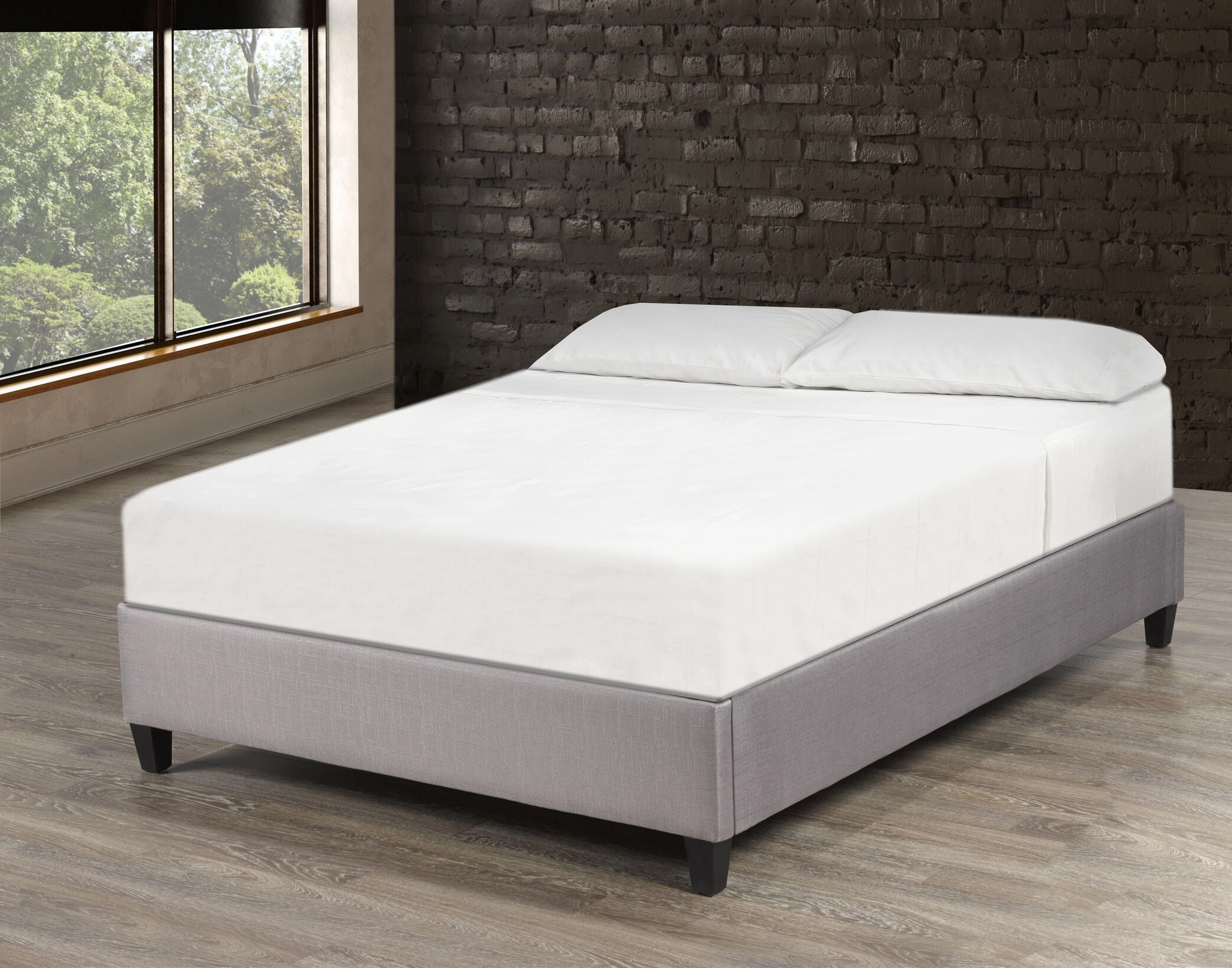 Meyer Queen Platform Bed Base - Grey
