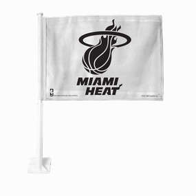 Miami HEAT White Hot Car Flag