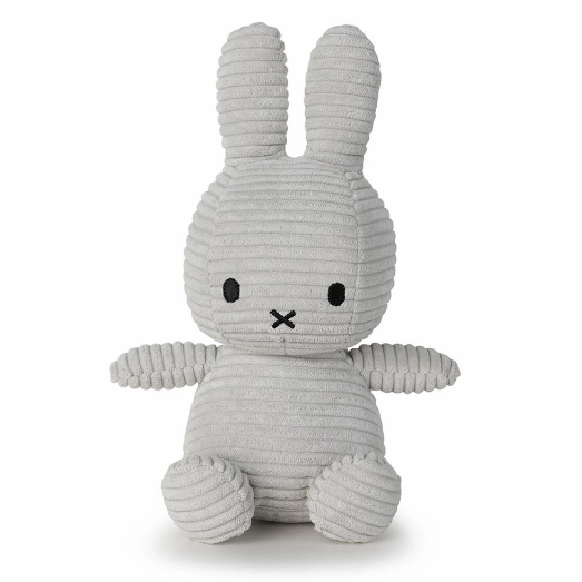 Miffy Sitting Corduroy - Soft Grey