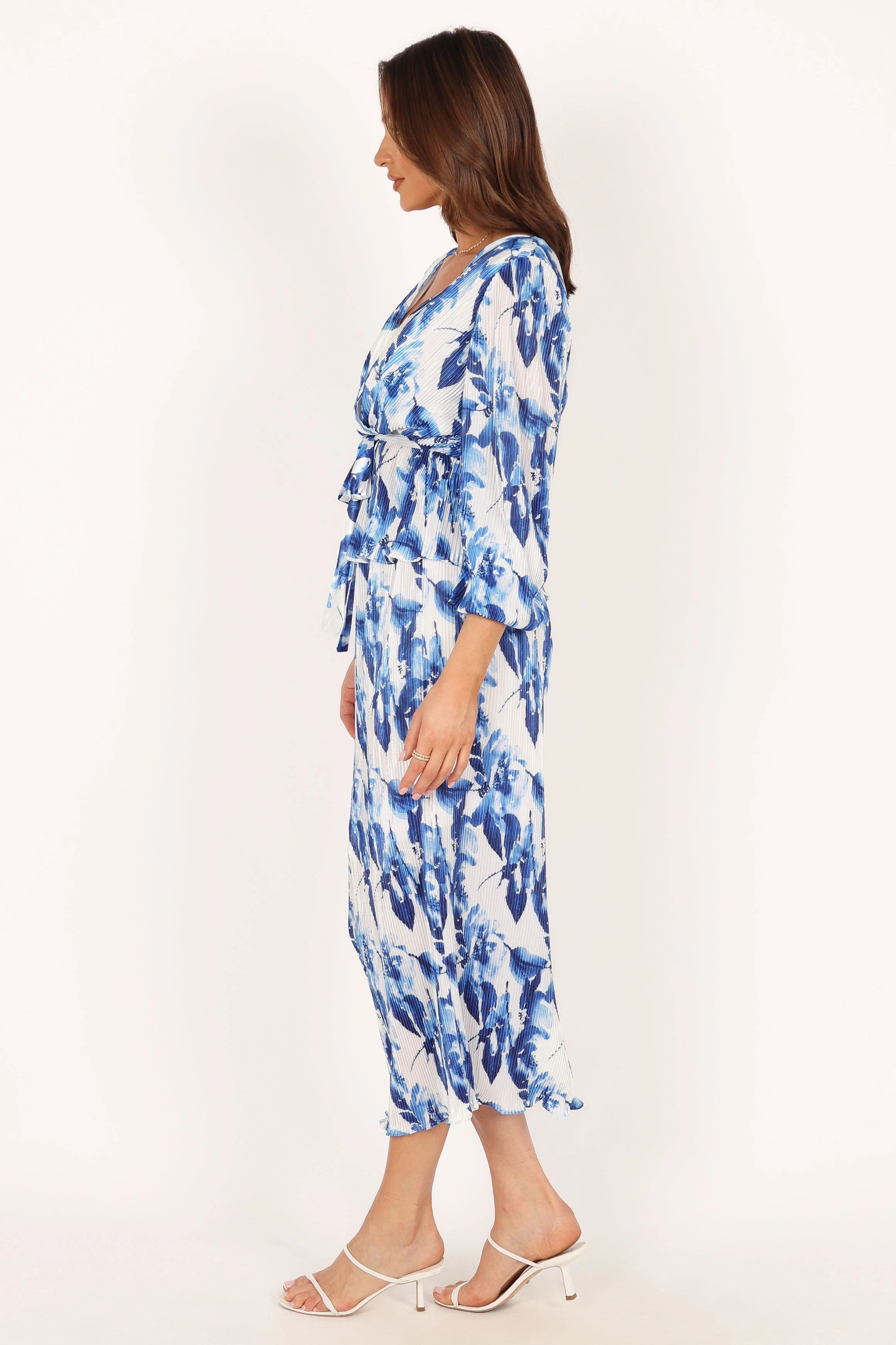 Minelli Pleat Midi Skirt - Blue