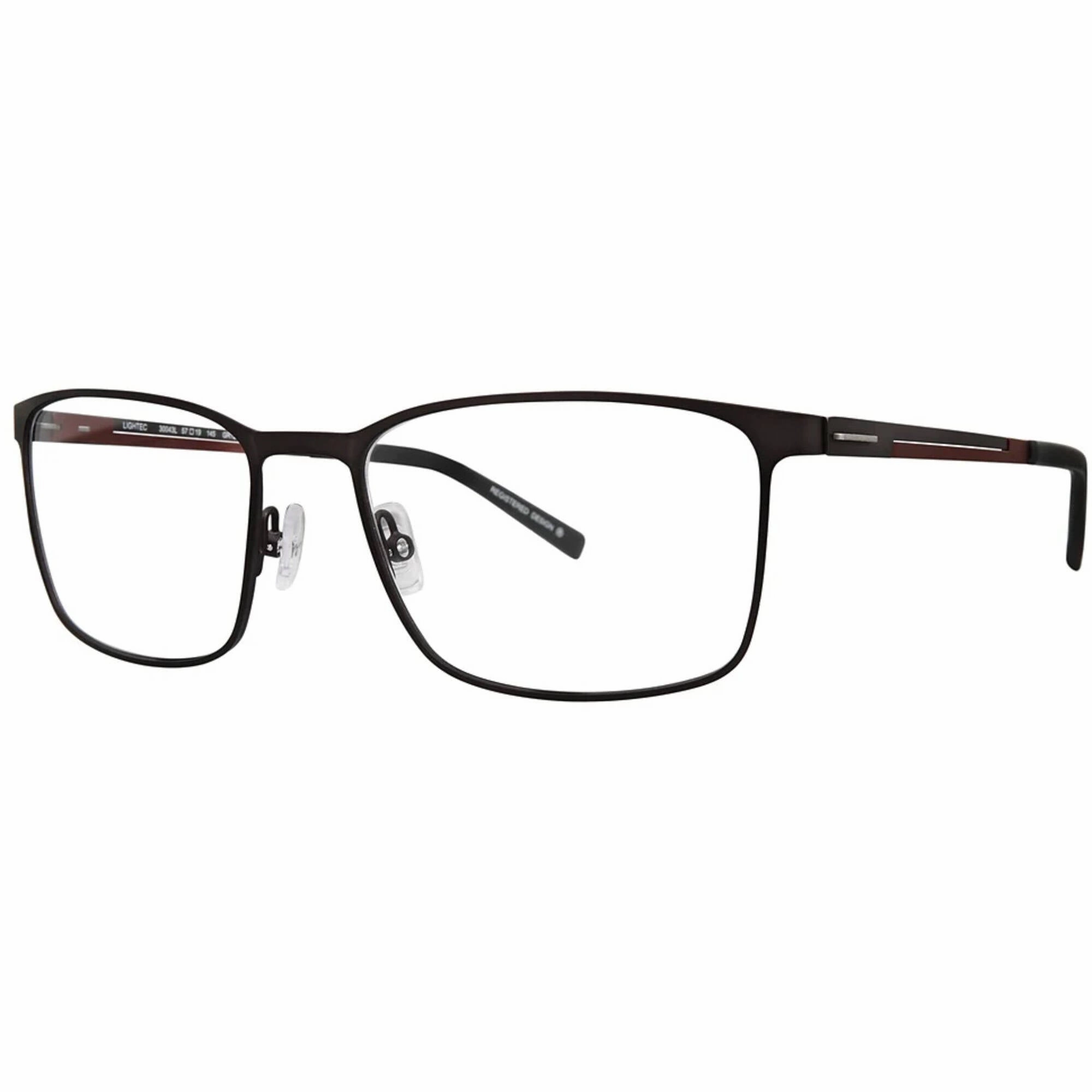 Morel Men's Eyeglasses - Grey/Red Metal Full Rim Rectangular Shape Frame | 30043L GR12