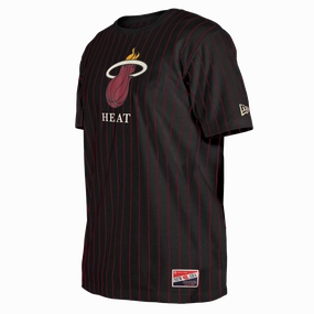 New Era Miami HEAT Striped Crewneck Tee
