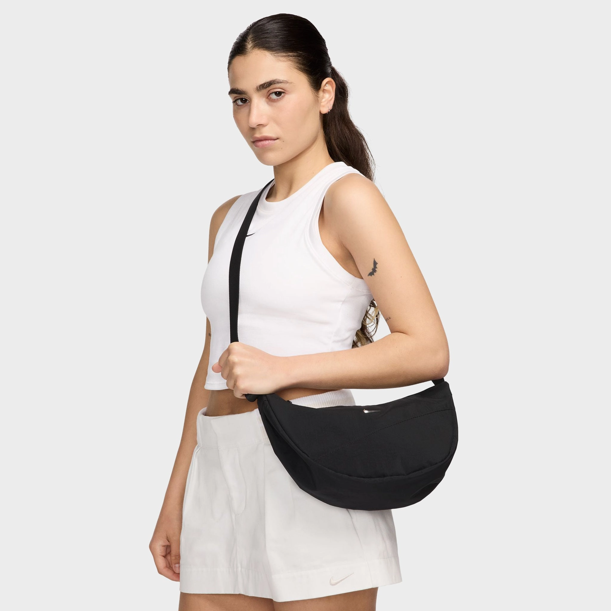 Nike Aura Crescent Crossbody Bag Black / Matte Silver