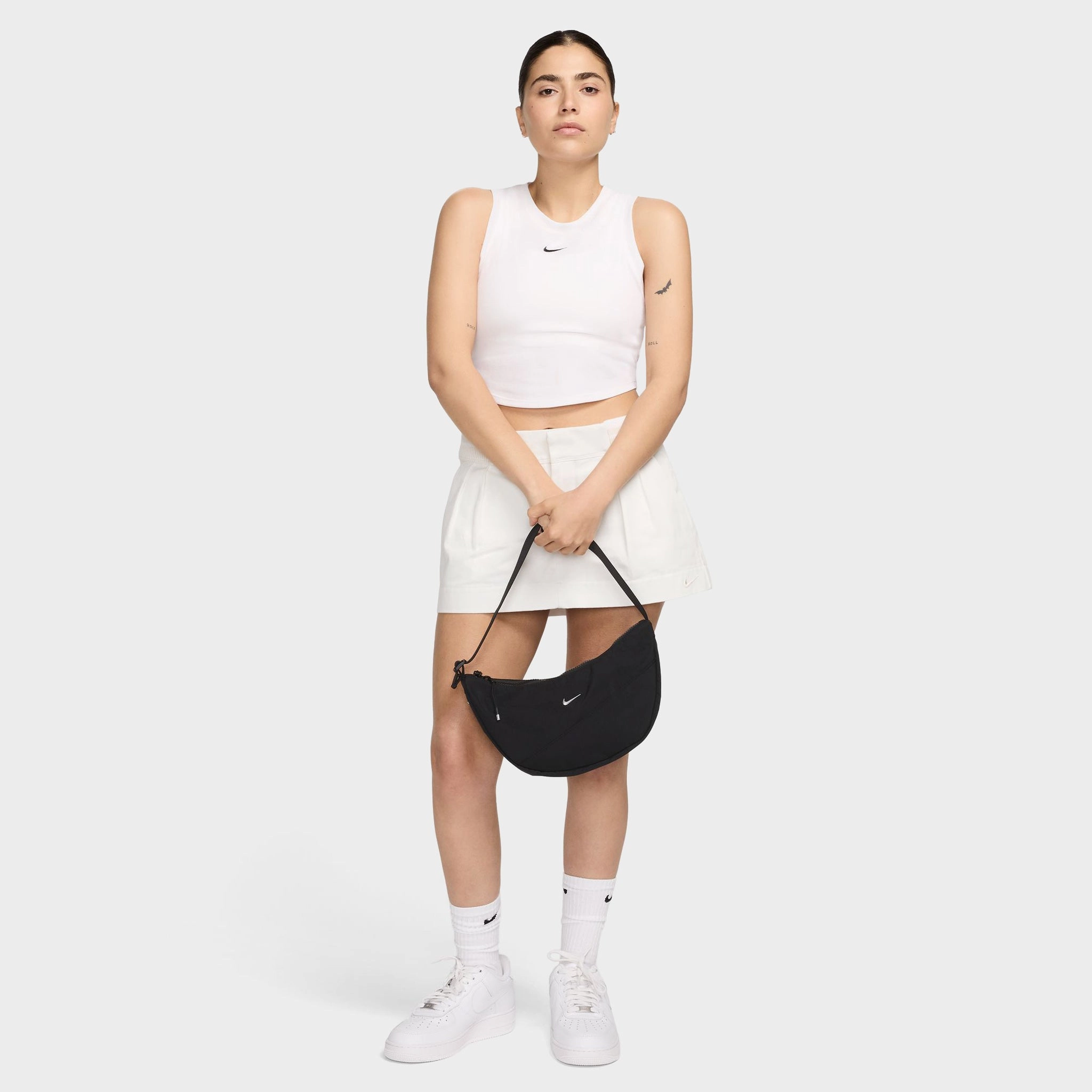 Nike Aura Crescent Crossbody Bag Black / Matte Silver