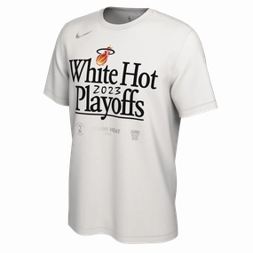 Nike Miami HEAT White Hot 2023 NBA Playoffs Tee