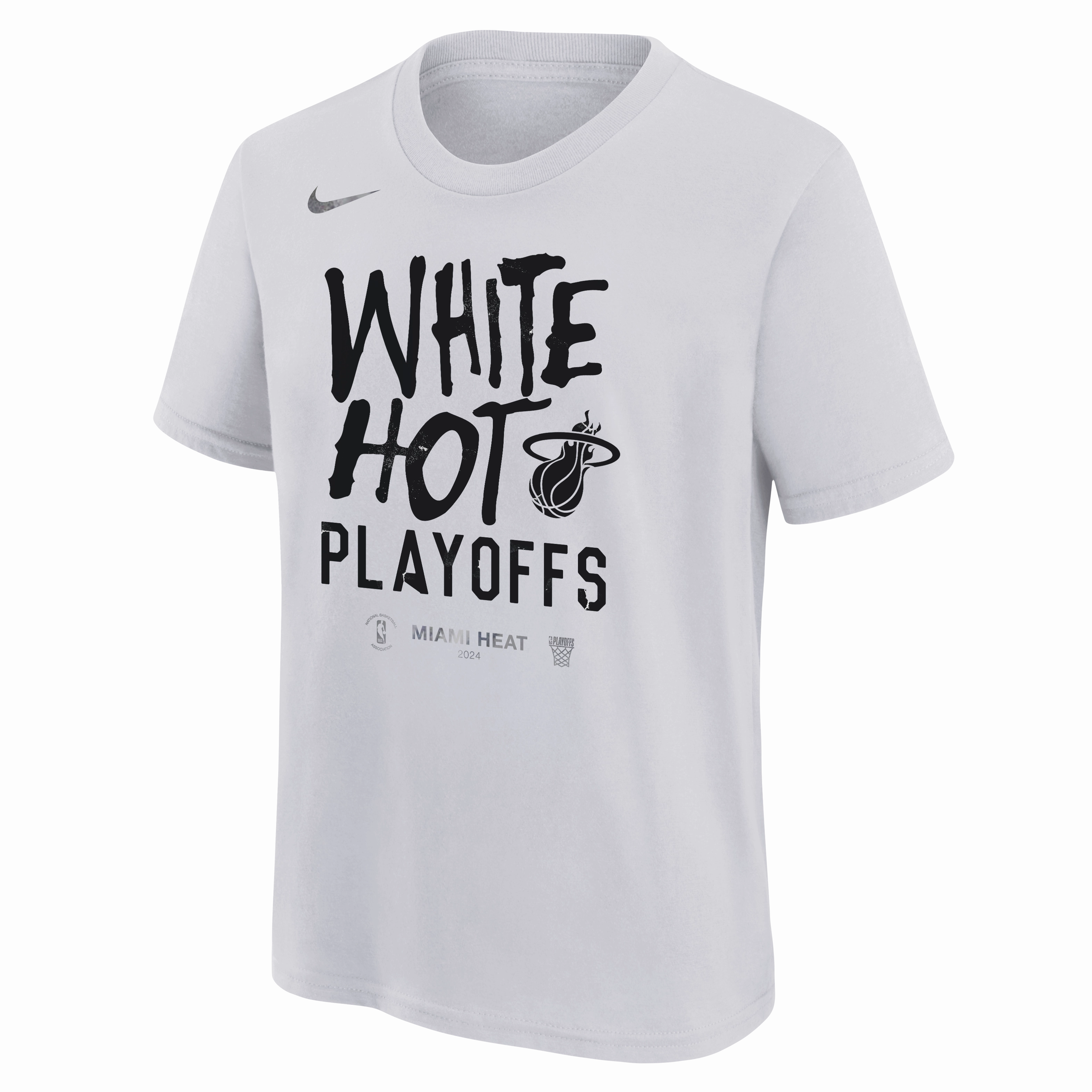 Nike Miami HEAT White Hot 2024 NBA Playoffs Mantra Toddler Tee