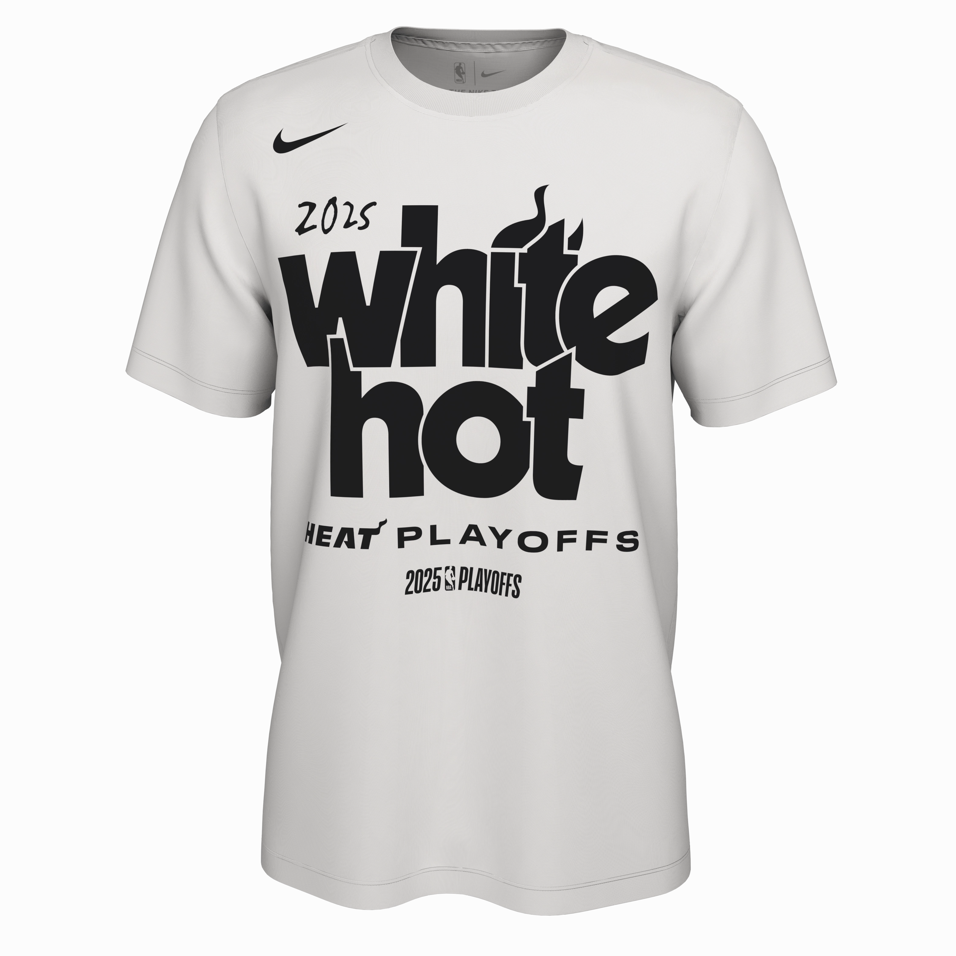 Nike Miami HEAT White Hot 2025 NBA Playoffs Mantra Tee