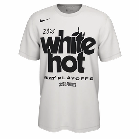 Nike Miami HEAT White Hot 2025 NBA Playoffs Mantra Tee