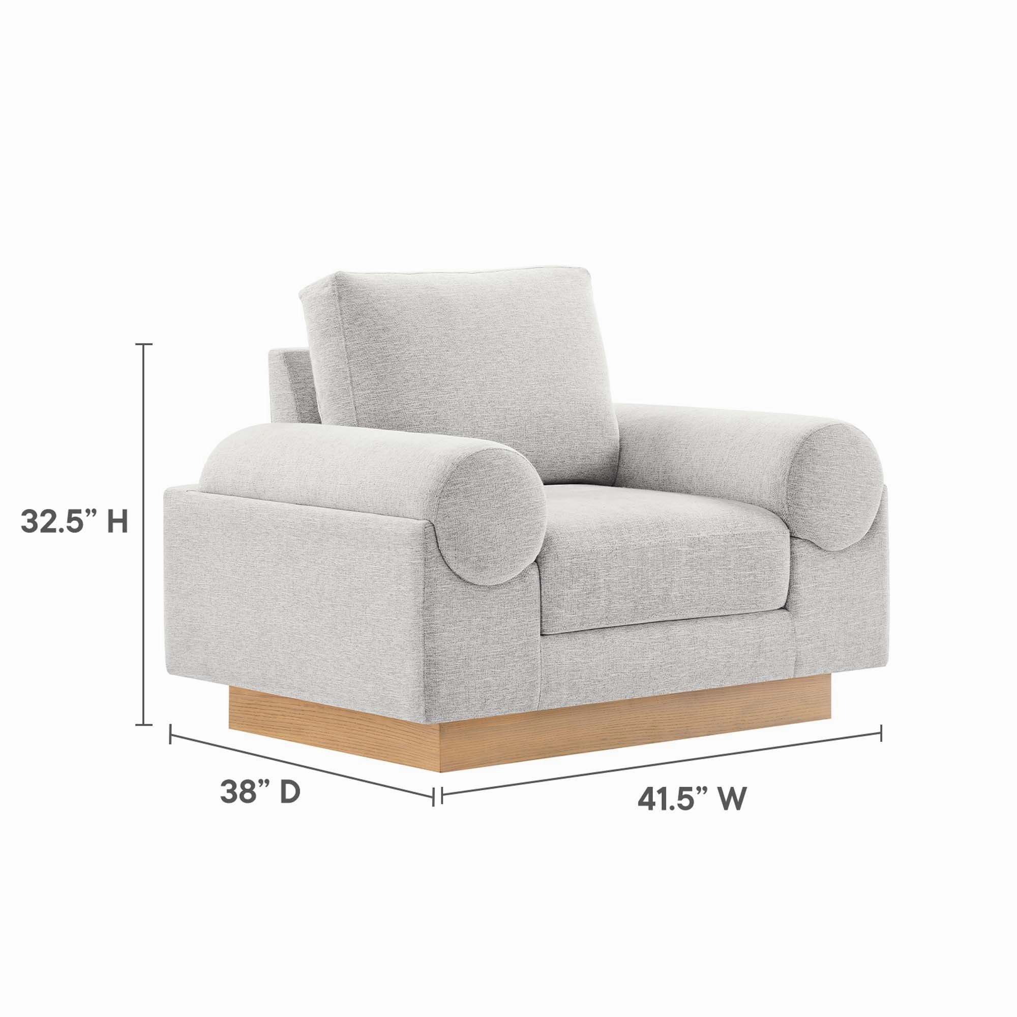 Oasis Upholstered Fabric Armchair by Modway
