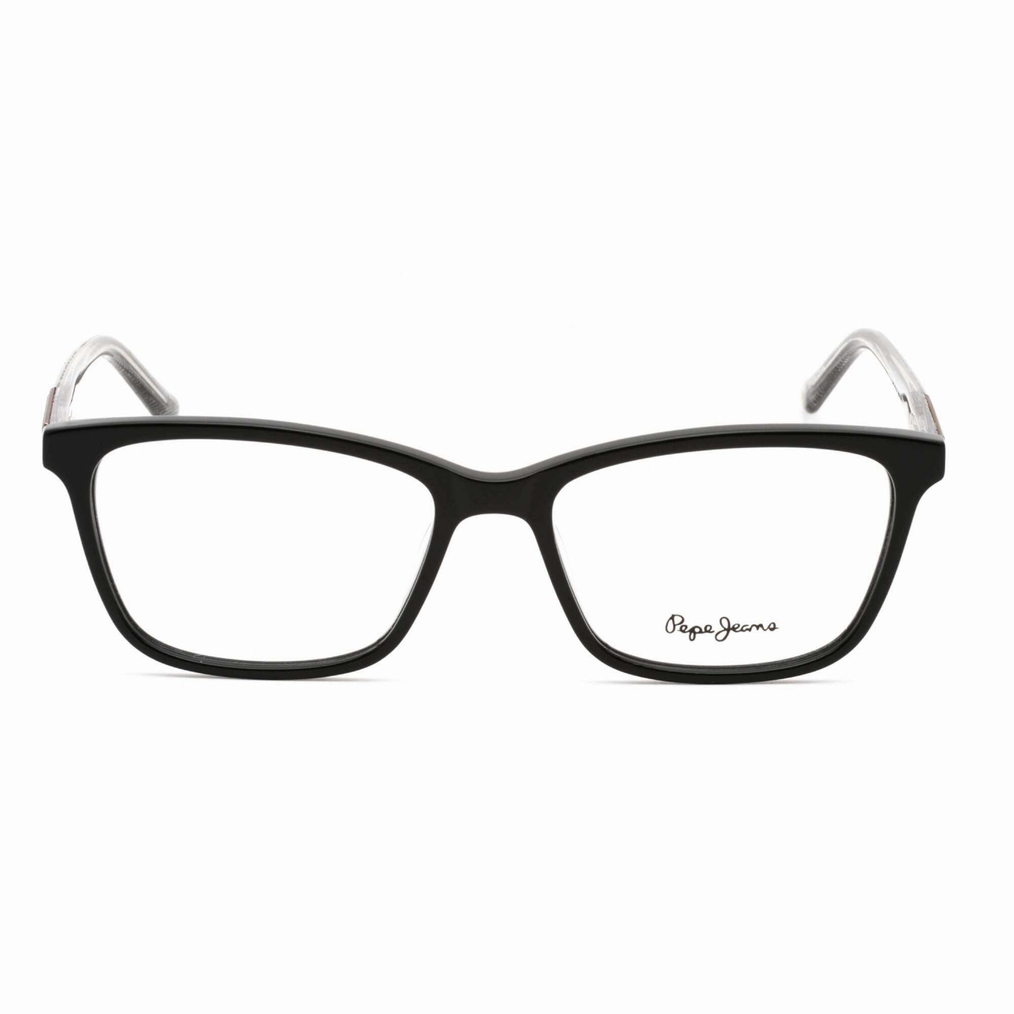 Pepe Jeans Men's Eyeglasses - Full Rim Black Plastic Rectangular | PJ3236 GIANNA C1