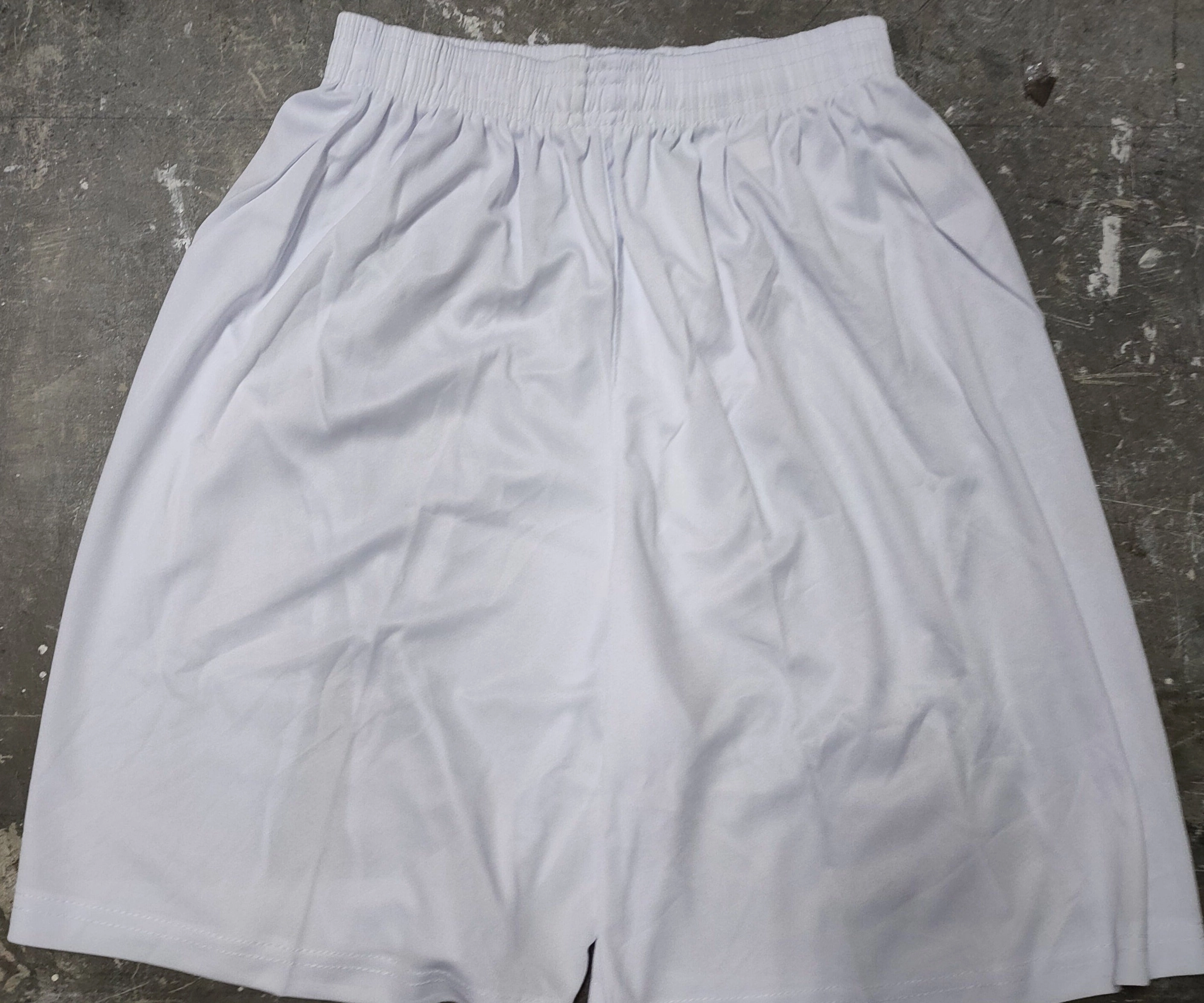 Plain White Sports Shorts