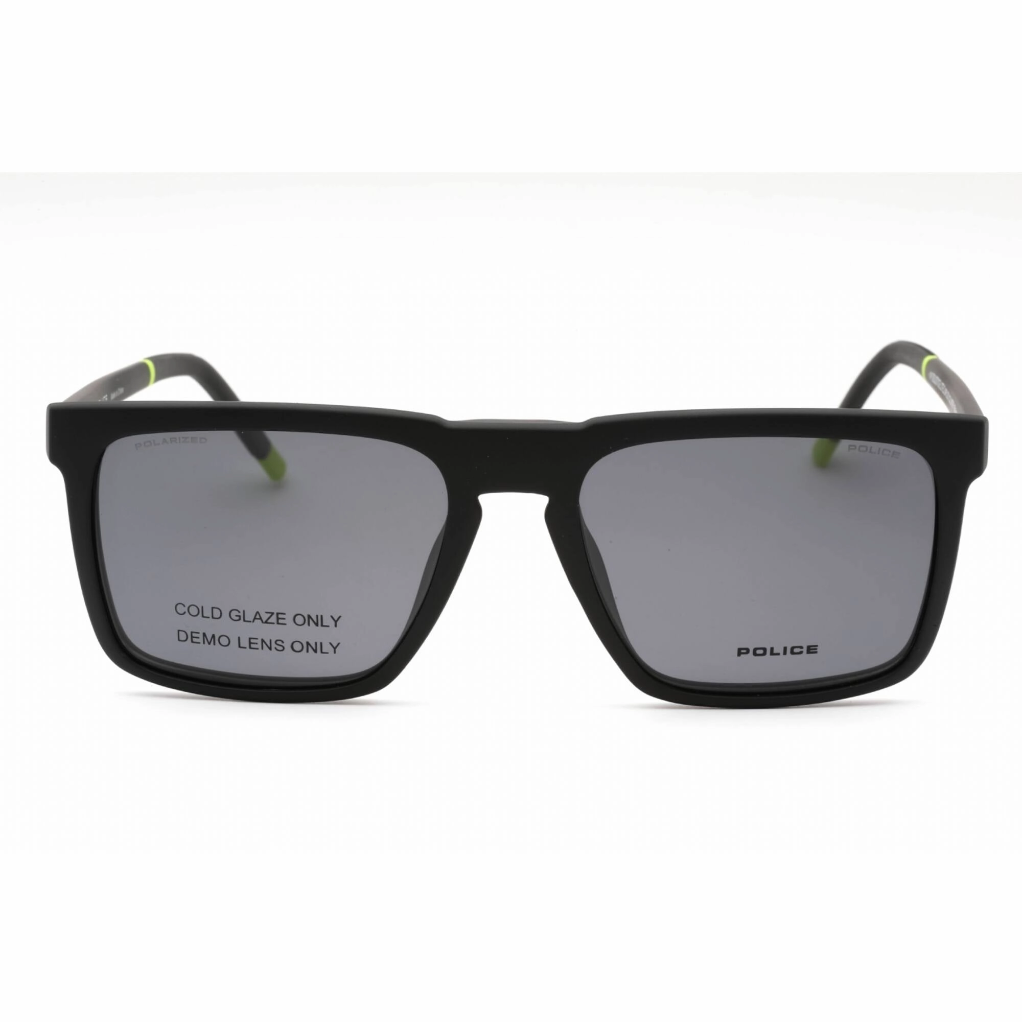 Police Men's Eyeglasses - Black Plastic Rectangular Shape Full Rim Frame | UPLL75 WT5P