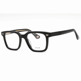 Police Men's Eyeglasses - Black Plastic Square Shape Frame Clear Lens | VPLG80E 700V