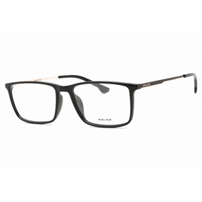 Police Men's Eyeglasses - Shiny Black Injected Propionate Rectangular | VPLB48 0Z42