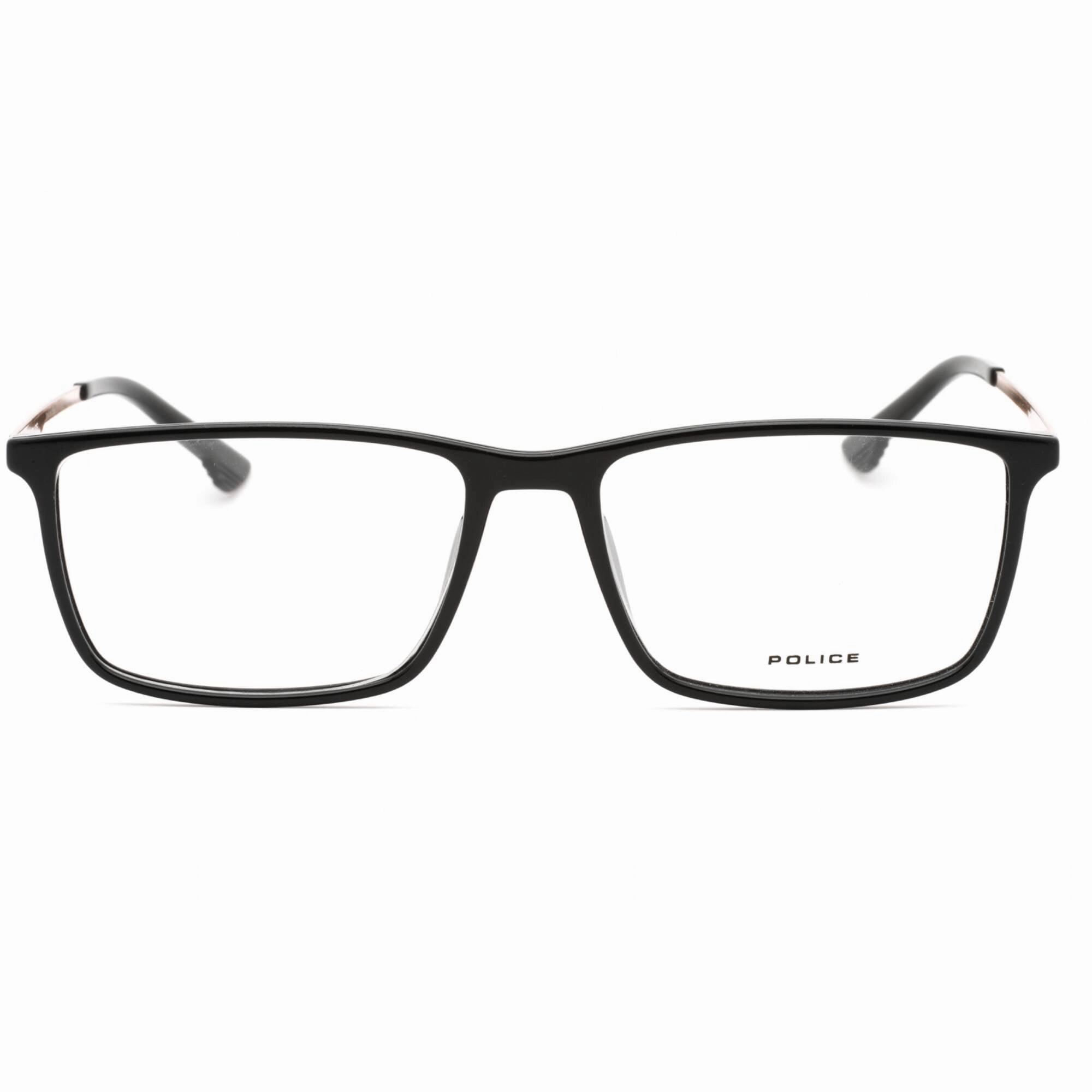Police Men's Eyeglasses - Shiny Black Injected Propionate Rectangular | VPLB48 0Z42