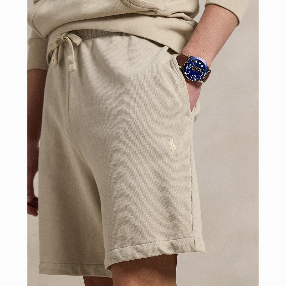 Polo Ralph Lauren LOOPBACK TERRY ATHLETIC SHORT - STONEWARE GREY