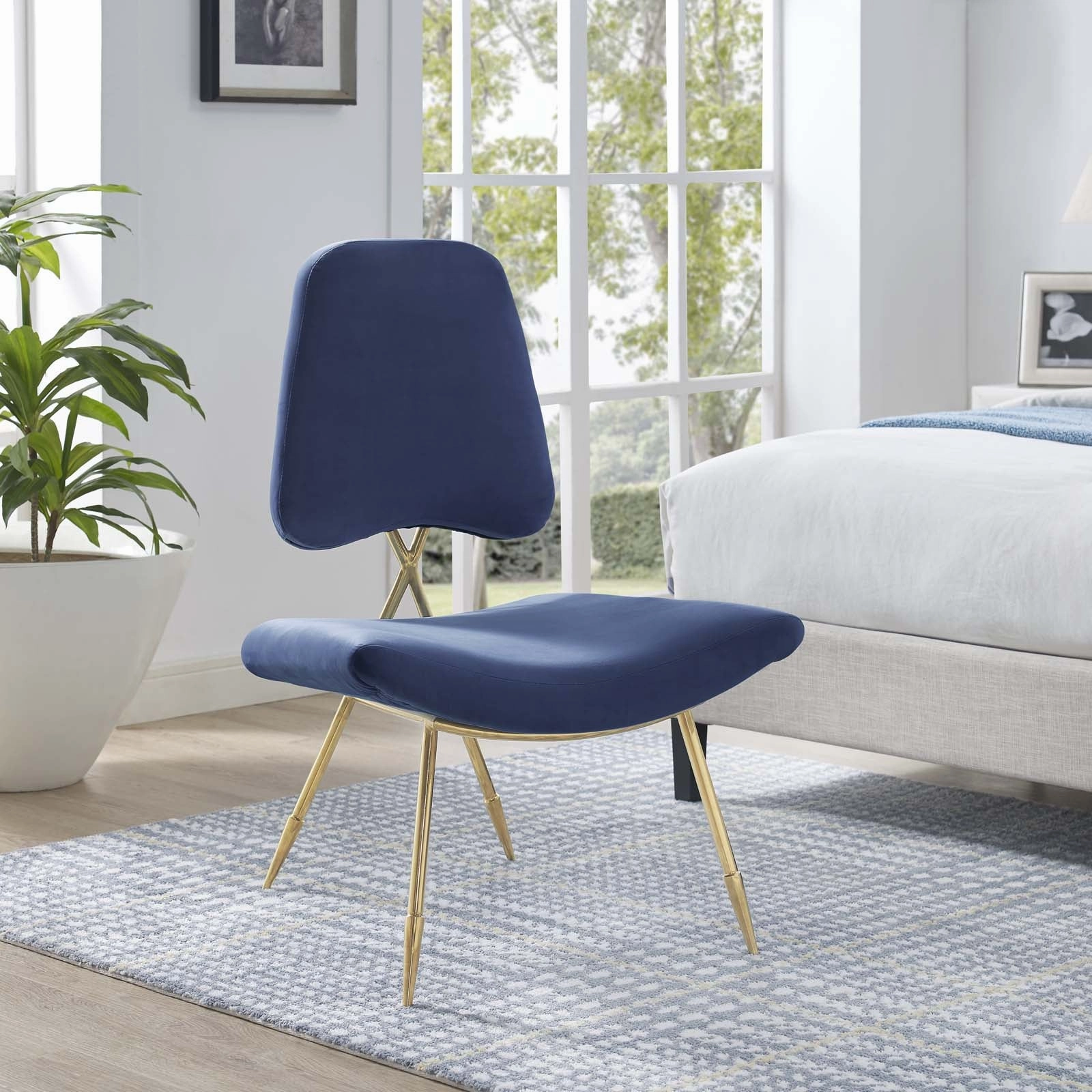 Ponder Performance Velvet Lounge Chair by Modway