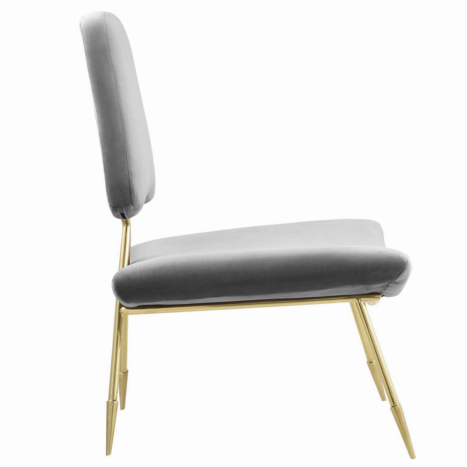 Ponder Performance Velvet Lounge Chair by Modway
