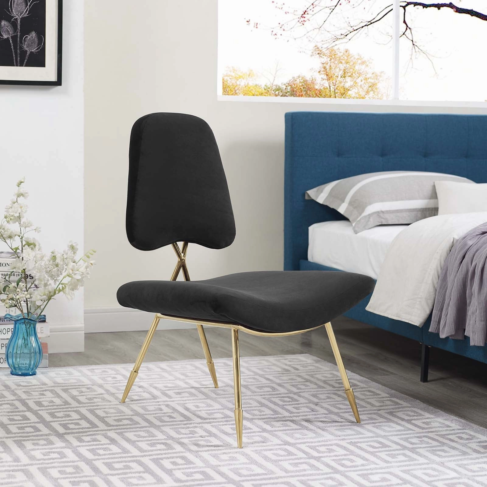 Ponder Performance Velvet Lounge Chair by Modway