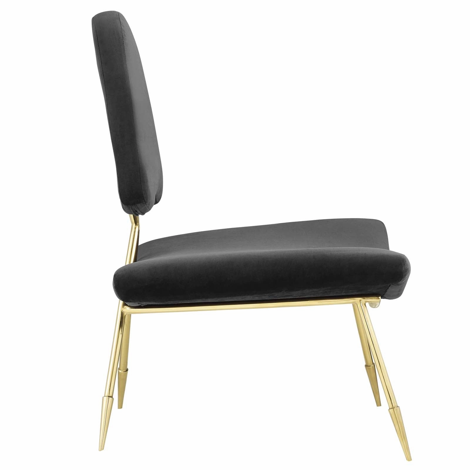 Ponder Performance Velvet Lounge Chair by Modway