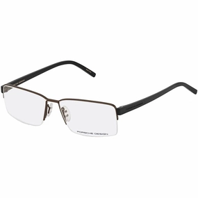 Porsche Men's Eyeglasses - Black Metal Rectangular Frame, 54 mm | PORSCHE P8351 A