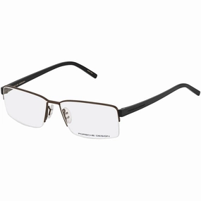 Porsche Men's Eyeglasses - Black Metal Rectangular Frame, 56 mm | PORSCHE P8351 A