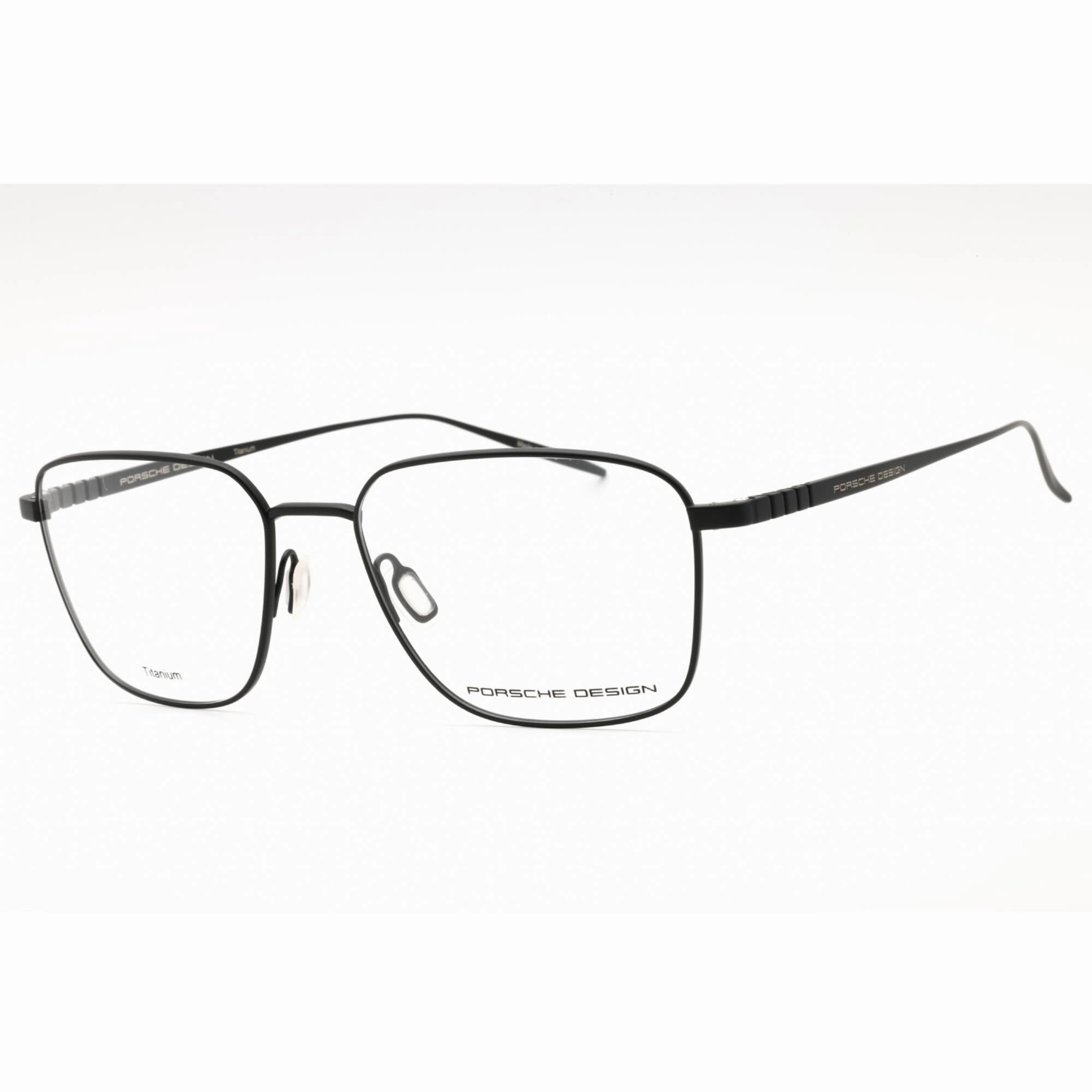 Porsche Men's Eyeglasses - Black Titanium Full Rim Frame Clear Demo Lens | P8372 A