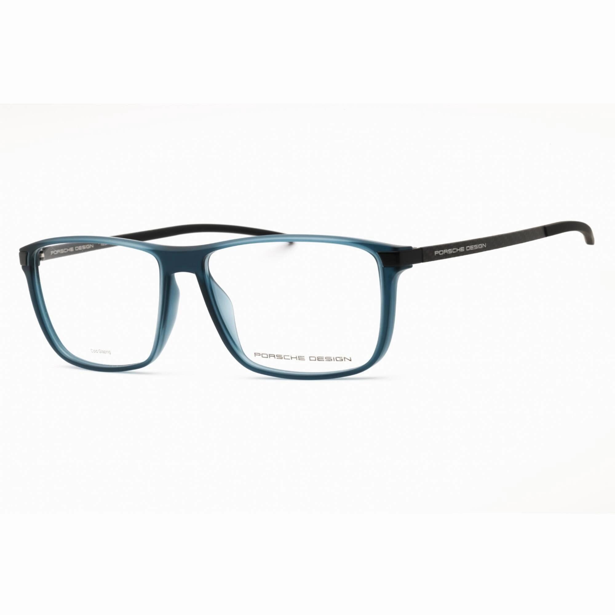 Porsche Men's Eyeglasses - Blue Injected Propionate Rectangular Full Rim | P8327 B